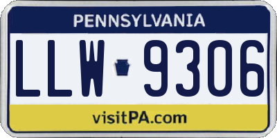 PA license plate LLW9306