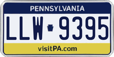 PA license plate LLW9395