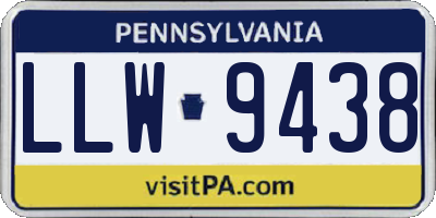 PA license plate LLW9438