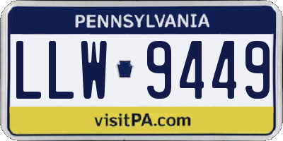 PA license plate LLW9449