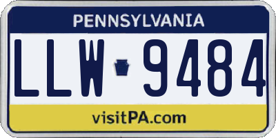 PA license plate LLW9484
