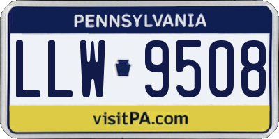 PA license plate LLW9508