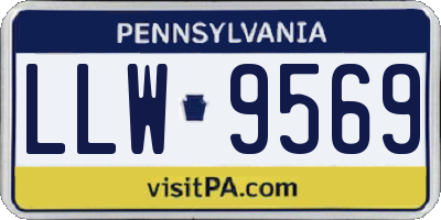 PA license plate LLW9569
