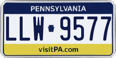 PA license plate LLW9577