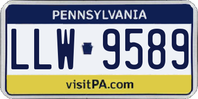 PA license plate LLW9589