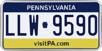 PA license plate LLW9590