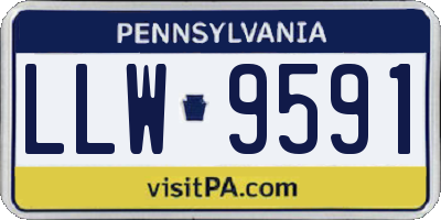 PA license plate LLW9591