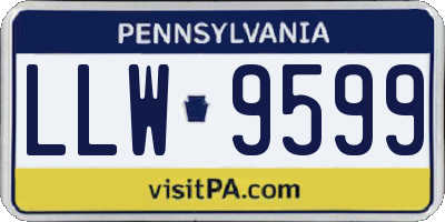 PA license plate LLW9599
