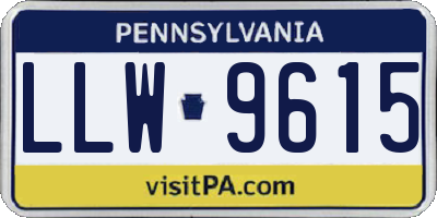 PA license plate LLW9615