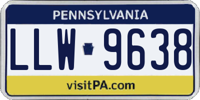 PA license plate LLW9638