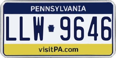 PA license plate LLW9646
