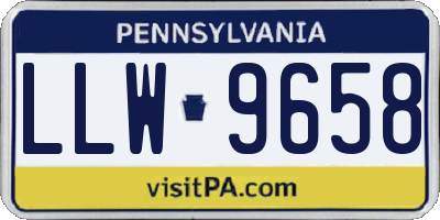 PA license plate LLW9658