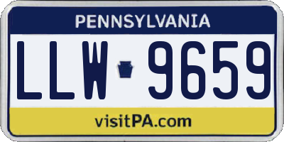 PA license plate LLW9659
