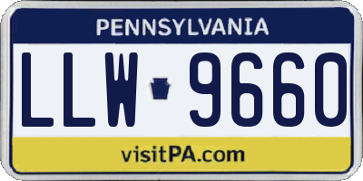 PA license plate LLW9660