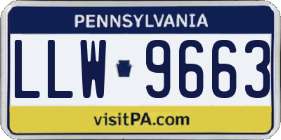 PA license plate LLW9663