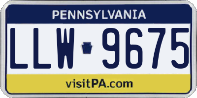 PA license plate LLW9675