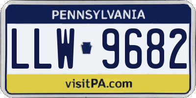 PA license plate LLW9682