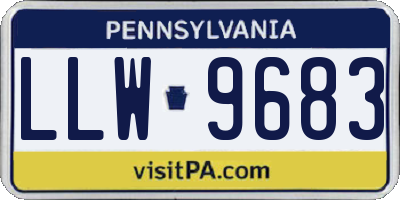 PA license plate LLW9683