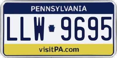 PA license plate LLW9695