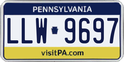 PA license plate LLW9697