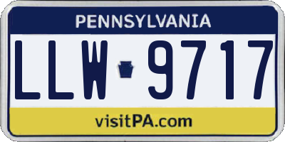 PA license plate LLW9717