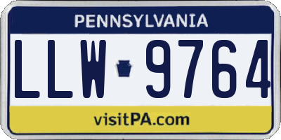 PA license plate LLW9764