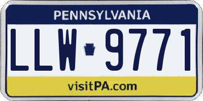 PA license plate LLW9771