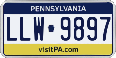 PA license plate LLW9897