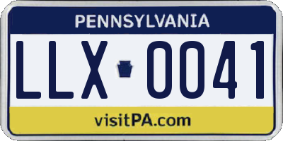 PA license plate LLX0041