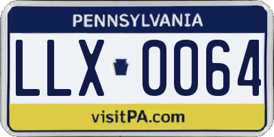 PA license plate LLX0064