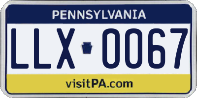 PA license plate LLX0067