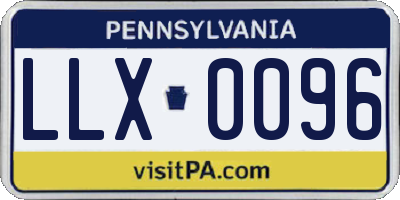 PA license plate LLX0096