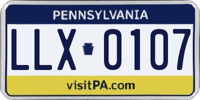 PA license plate LLX0107
