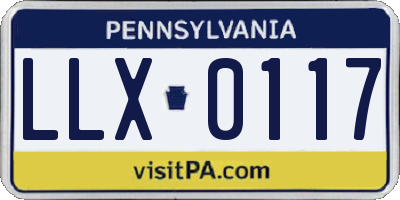 PA license plate LLX0117