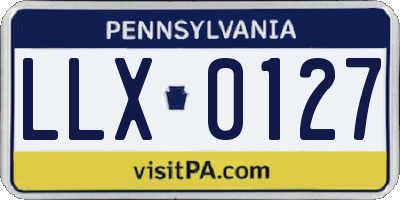 PA license plate LLX0127