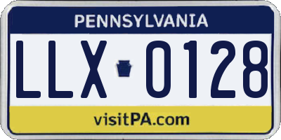 PA license plate LLX0128