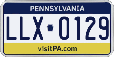 PA license plate LLX0129