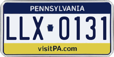 PA license plate LLX0131