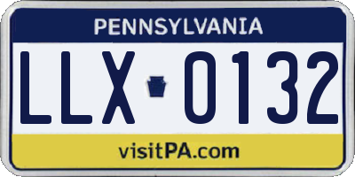 PA license plate LLX0132