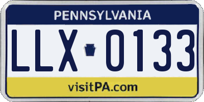 PA license plate LLX0133