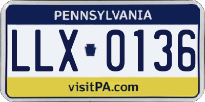 PA license plate LLX0136
