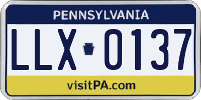 PA license plate LLX0137
