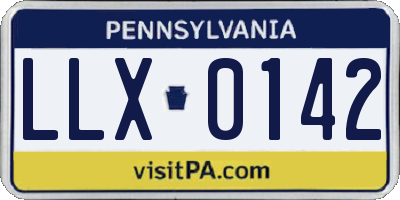 PA license plate LLX0142