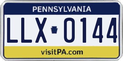 PA license plate LLX0144