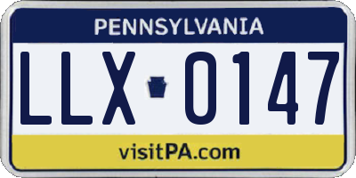 PA license plate LLX0147
