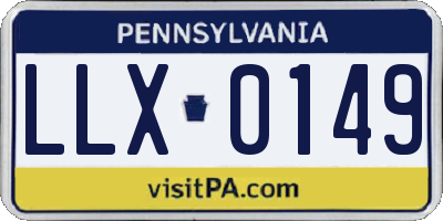 PA license plate LLX0149