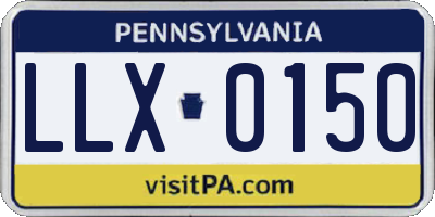 PA license plate LLX0150