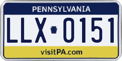 PA license plate LLX0151