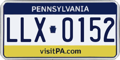 PA license plate LLX0152