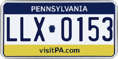PA license plate LLX0153